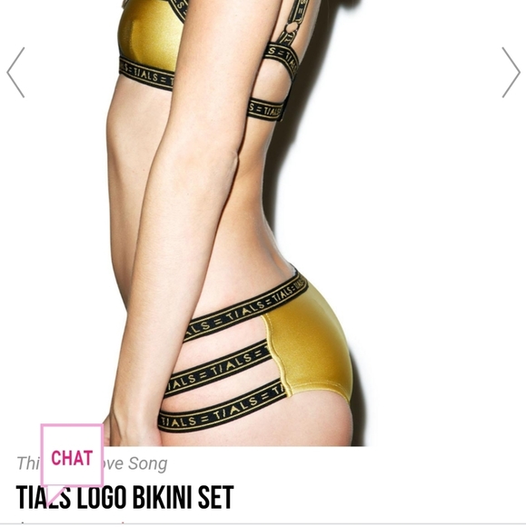 Gold TIALS Logo Bikini Set M/L US8 - Picture 7 of 8